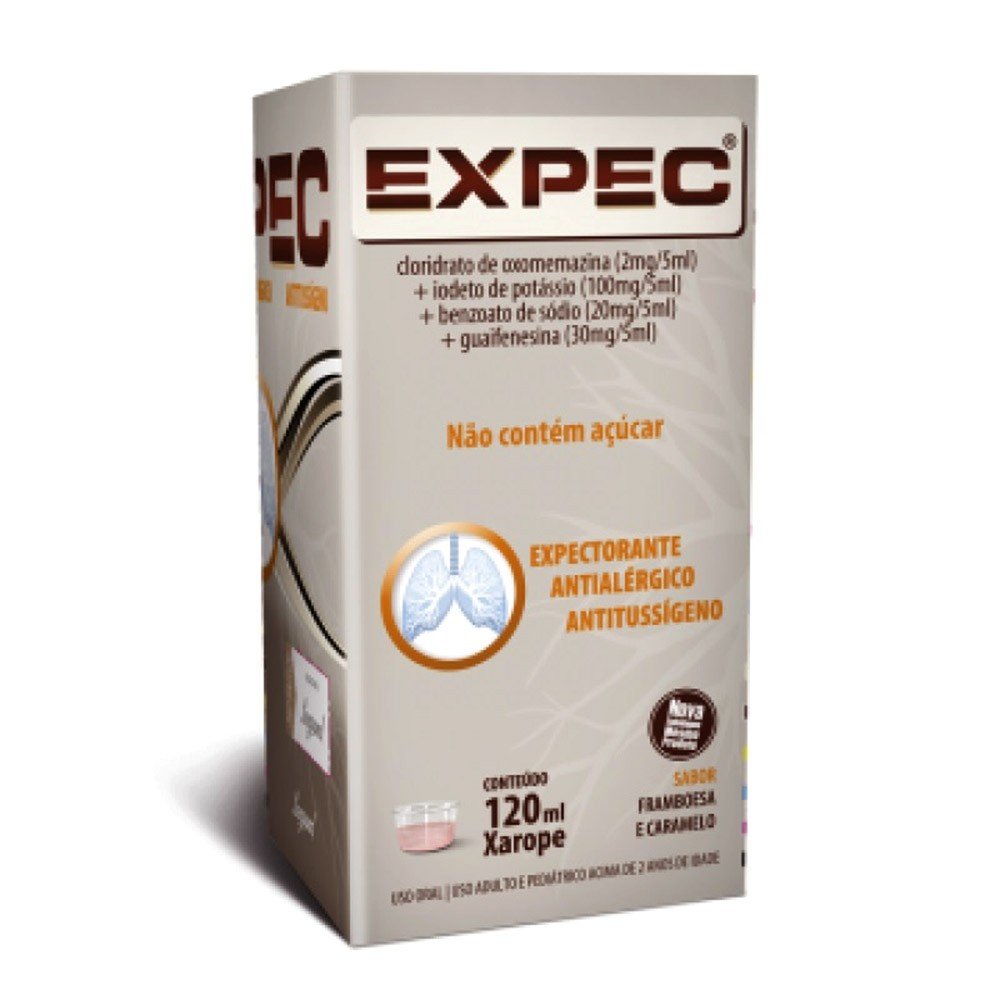 Comprar Expec Xarope Sabor Framboesa e Caramelo 120ml