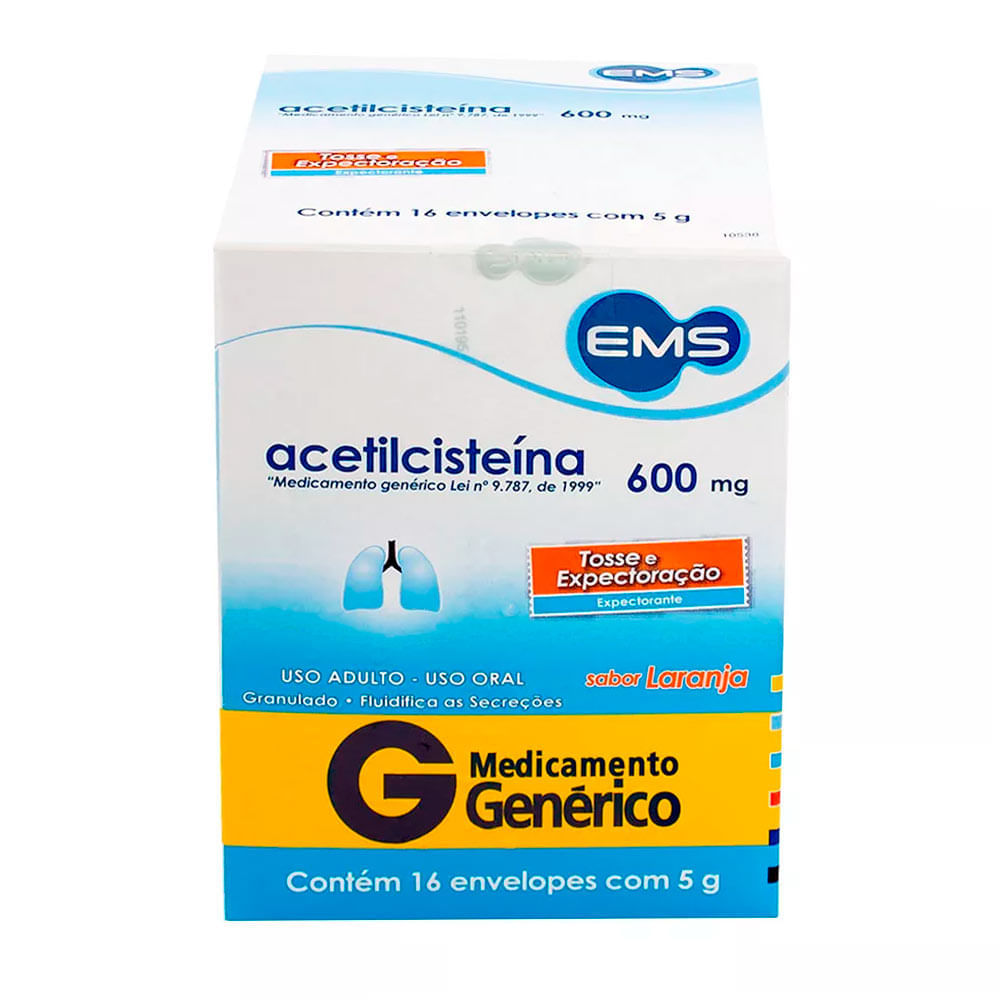 acetilcisteina-granulado-600mg-generico-ems-16g-unicdrogaria