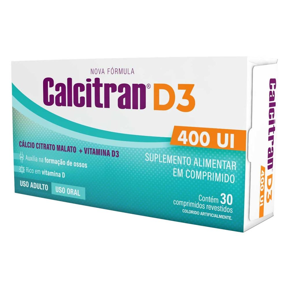 Calcitran D3 600MG/400UI C/30 Comprimidos - unicdrogaria